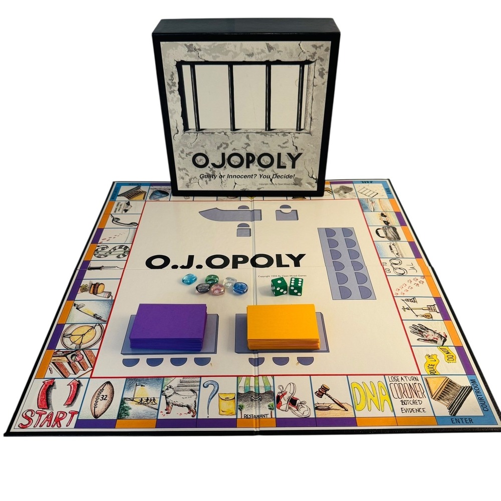 OJ Opoly O.J.Opoly Board Game Guilty or Innocent Novelty Collectible Board Games